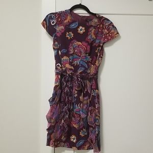 Nanette lepore belted floral dress